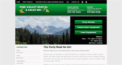 Desktop Screenshot of pinevalleyrental.com