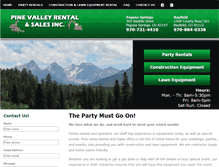 Tablet Screenshot of pinevalleyrental.com
